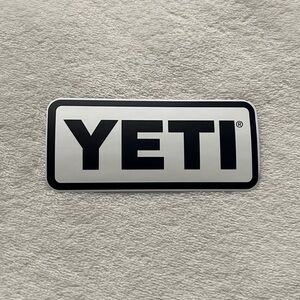 *free w purchase* 2 Yeti Black and White Logo Decal